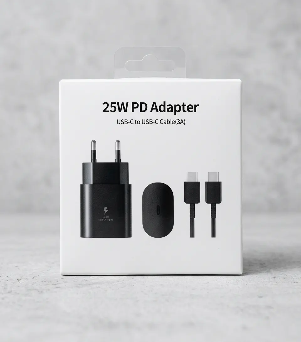 25W PD Adapter USB-C to USB-C Cable(3A)