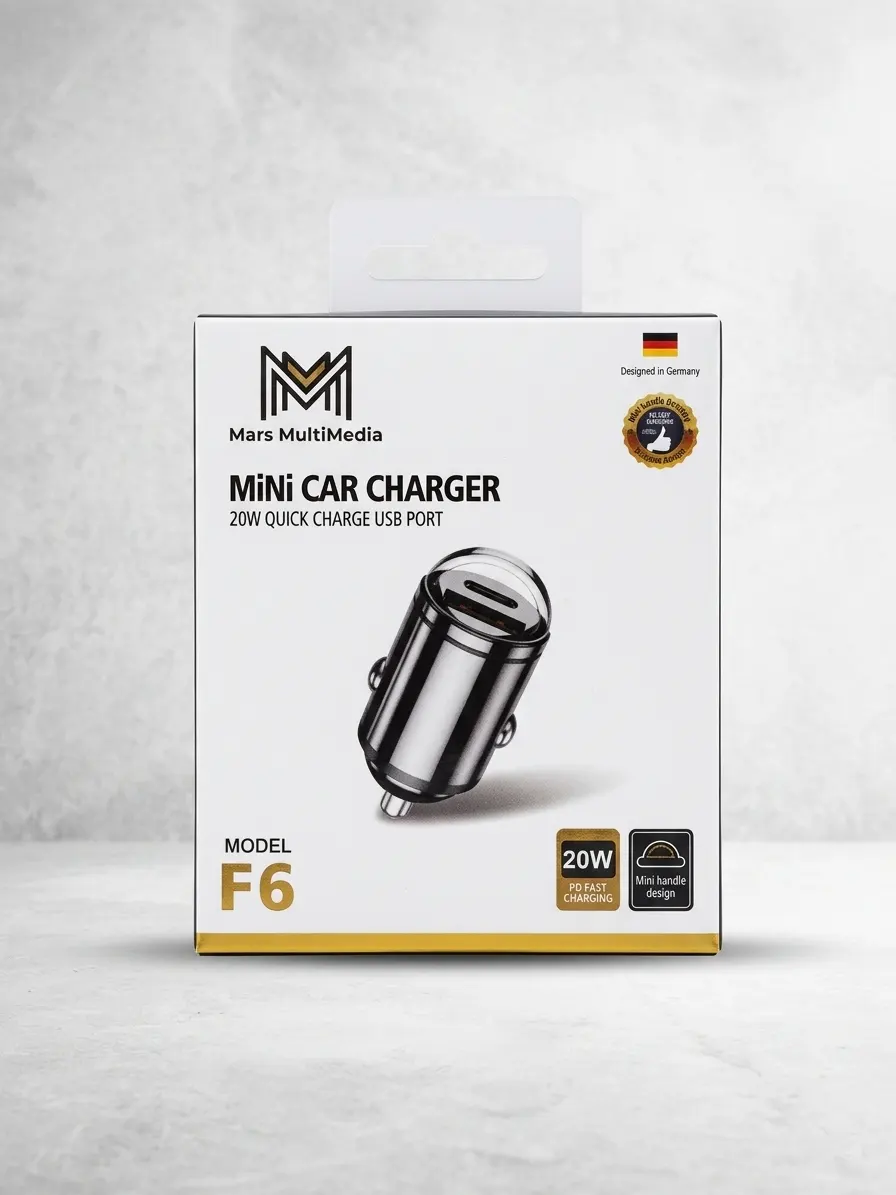 MINI CAR CHARGER 20W QUICK CHARGE USB PORT F6
