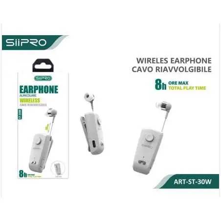 SIIPRO EARPHONE WIRELESS RETRACTABLE CABLE