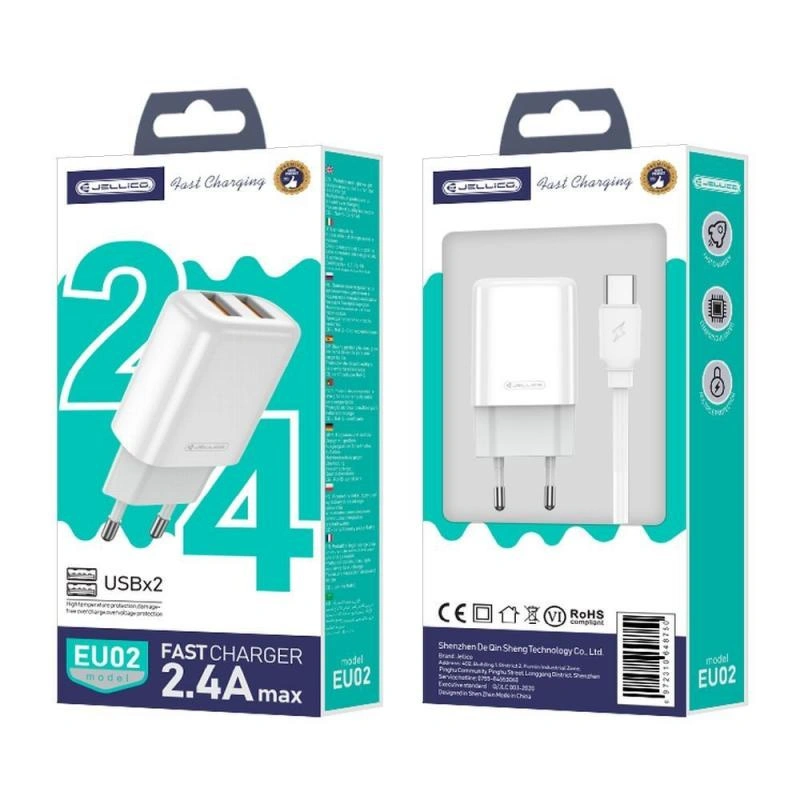 JELLICE USB 2X Fast Charger EUO2